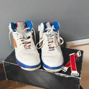 Nike air Jordan 5v fusion varsity red blue ribbon